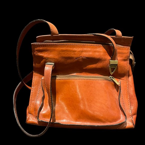 Vintage Henry Saxel Genuine Leather Shoulder Bag, vintage 80s, - Picture 7 of 7